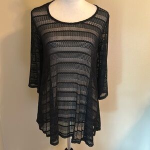🩱 pretty black swim cover up with bell sleeves